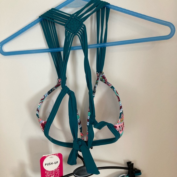 Hula Honey bikini with teal straps, New - Picture 6 of 10